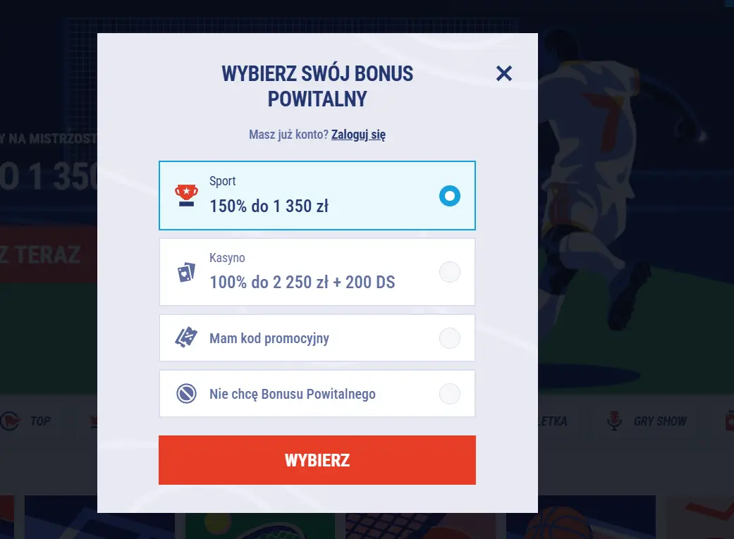 tikitaka bonus powitalny