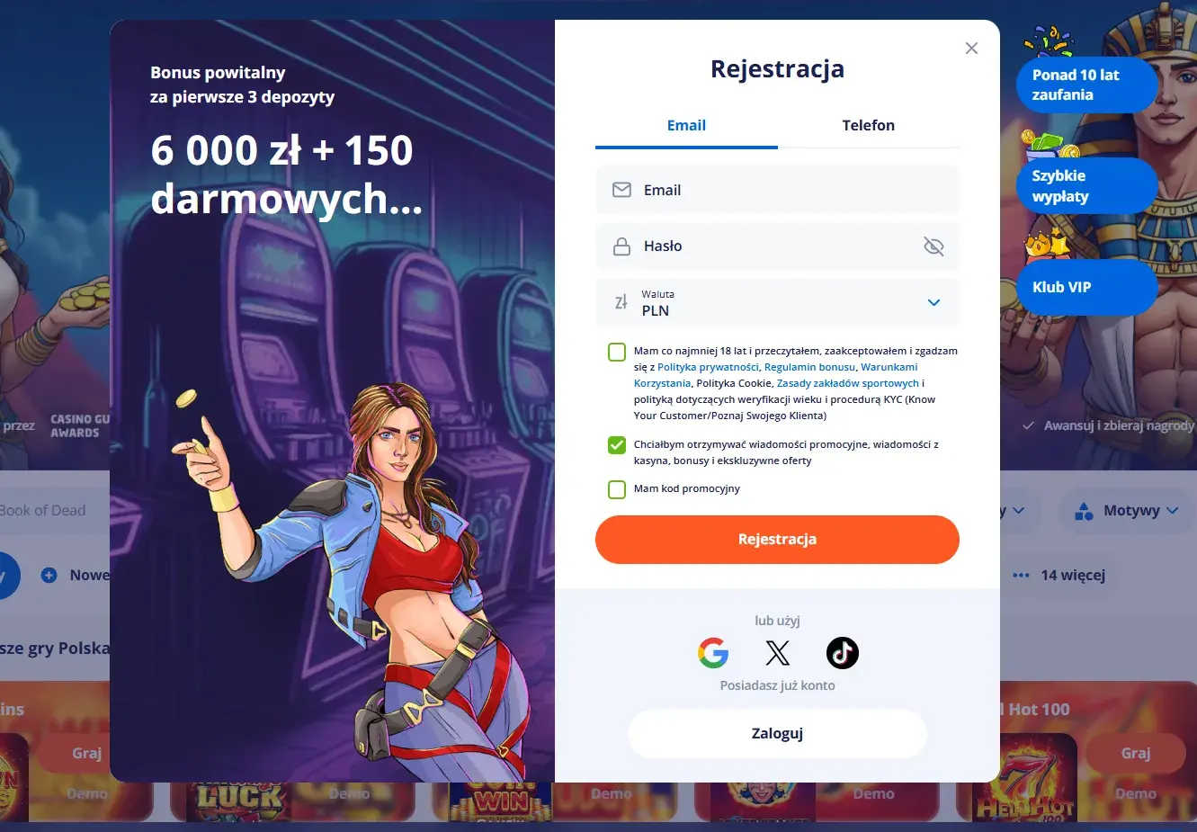 vulkanvegas kasyno rejestracja